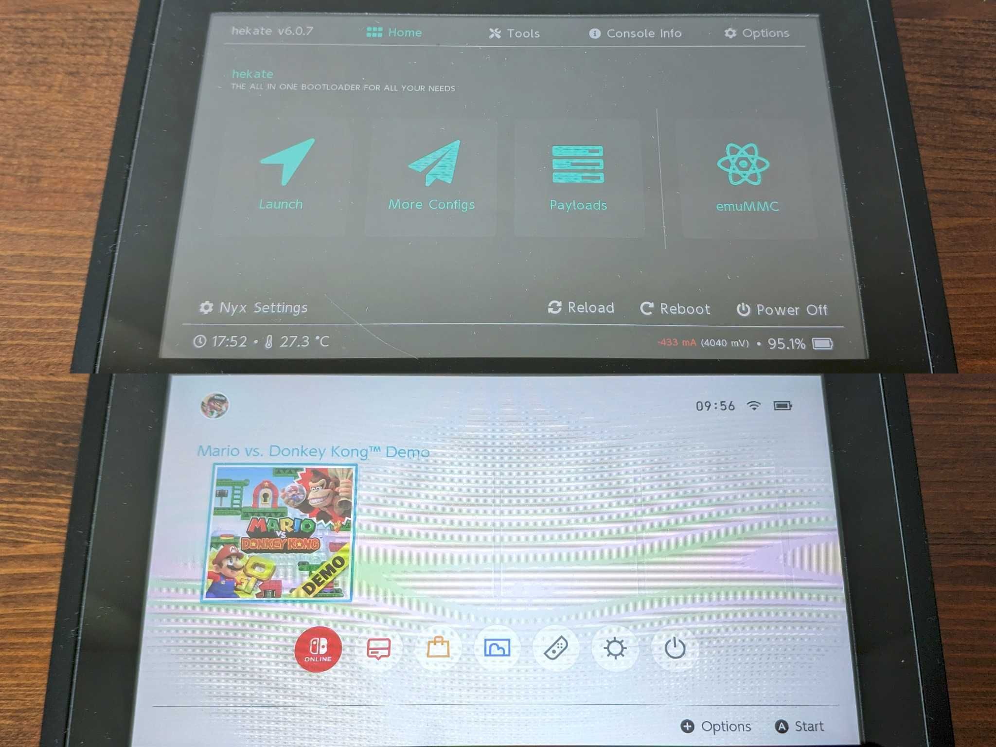 Konsola Nintendo Switch V1 CFW z dwoma szarymi Joy-Conami
