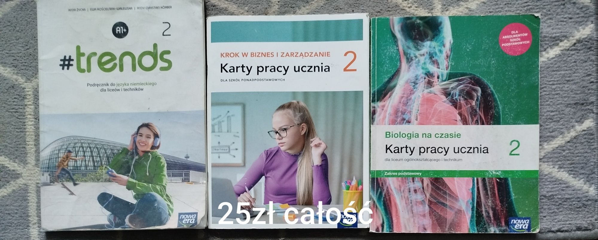 Podręczniki 2 klasa liceum, technikum, książki, szkoła średnia, karty