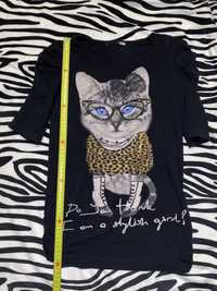 bluzka dziewczęca z kotem 170
