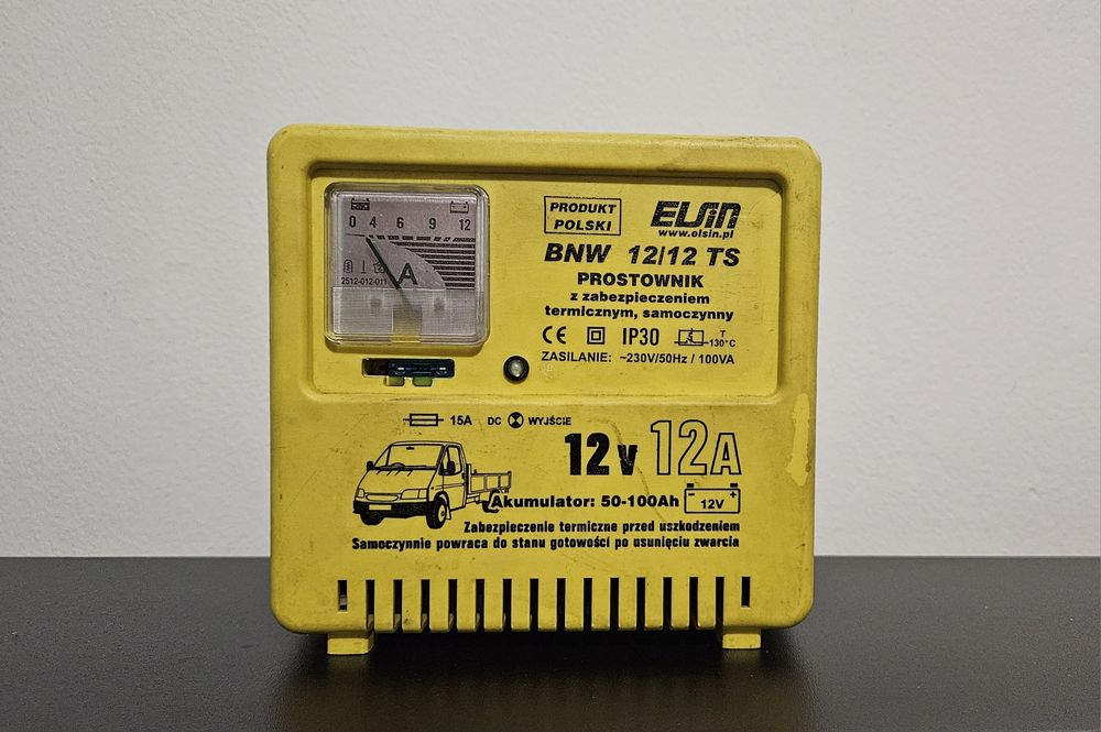 Prostownik-ładowarka akumulatorów Elsin 6-12V/12A