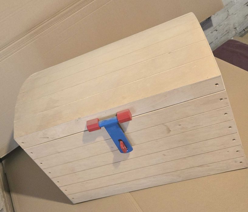 Skrzynia na zabawki z pokrywą sklejka