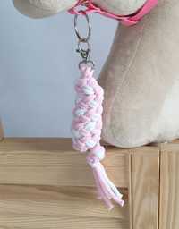 Uwiąz dla Hobby Horse ze sznurka – biało-różowy!