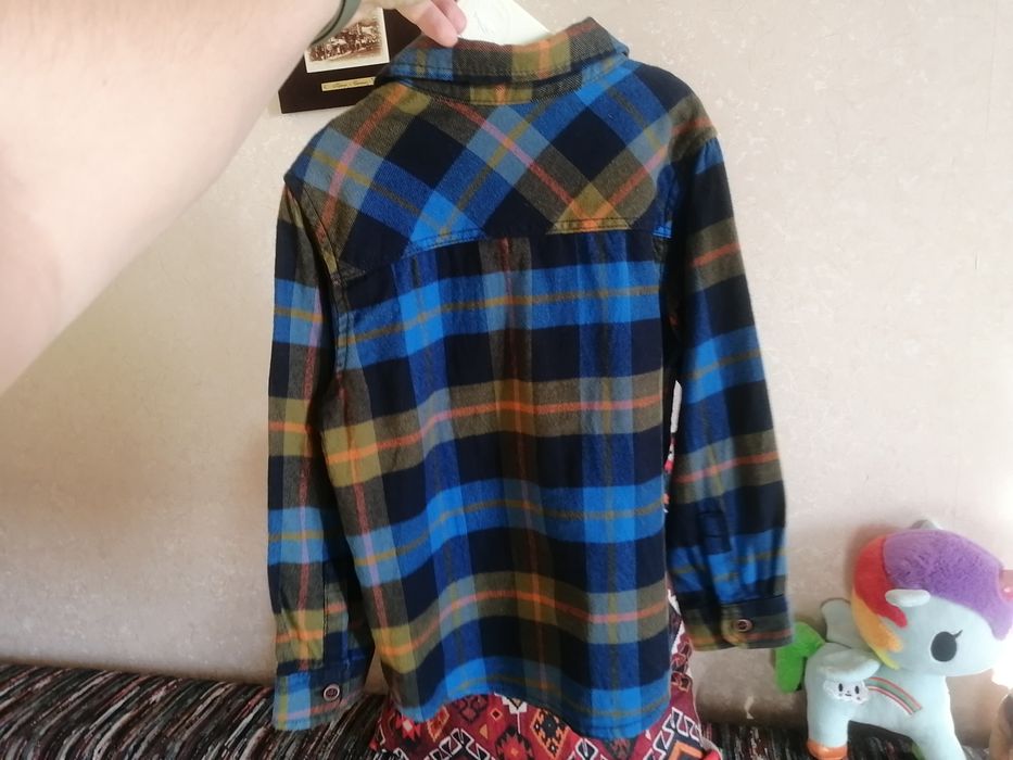 Рубашка на баечке на мальчика 5 лет, р.  110 см.