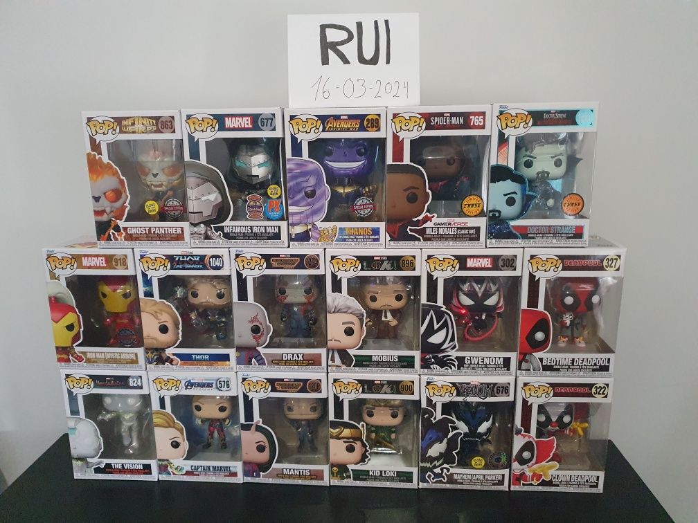 Novos Preços - Vendo Pops Marvel com Chase