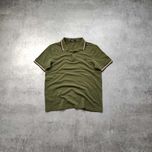 MĘSKA Koszulka PREMIUM Elegancka Oliwka Fred Perry Haft Logo Casual