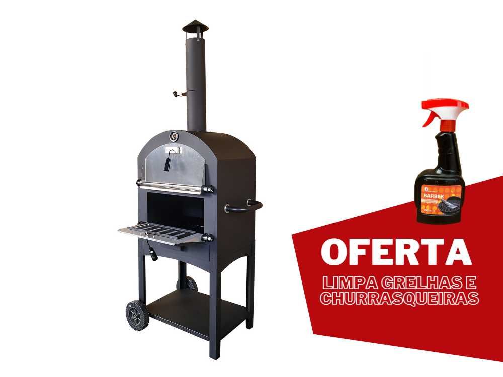 Forno Lenha p/ pizza  Portátil EFP71 + Limpa grelhas e churrasqueiras