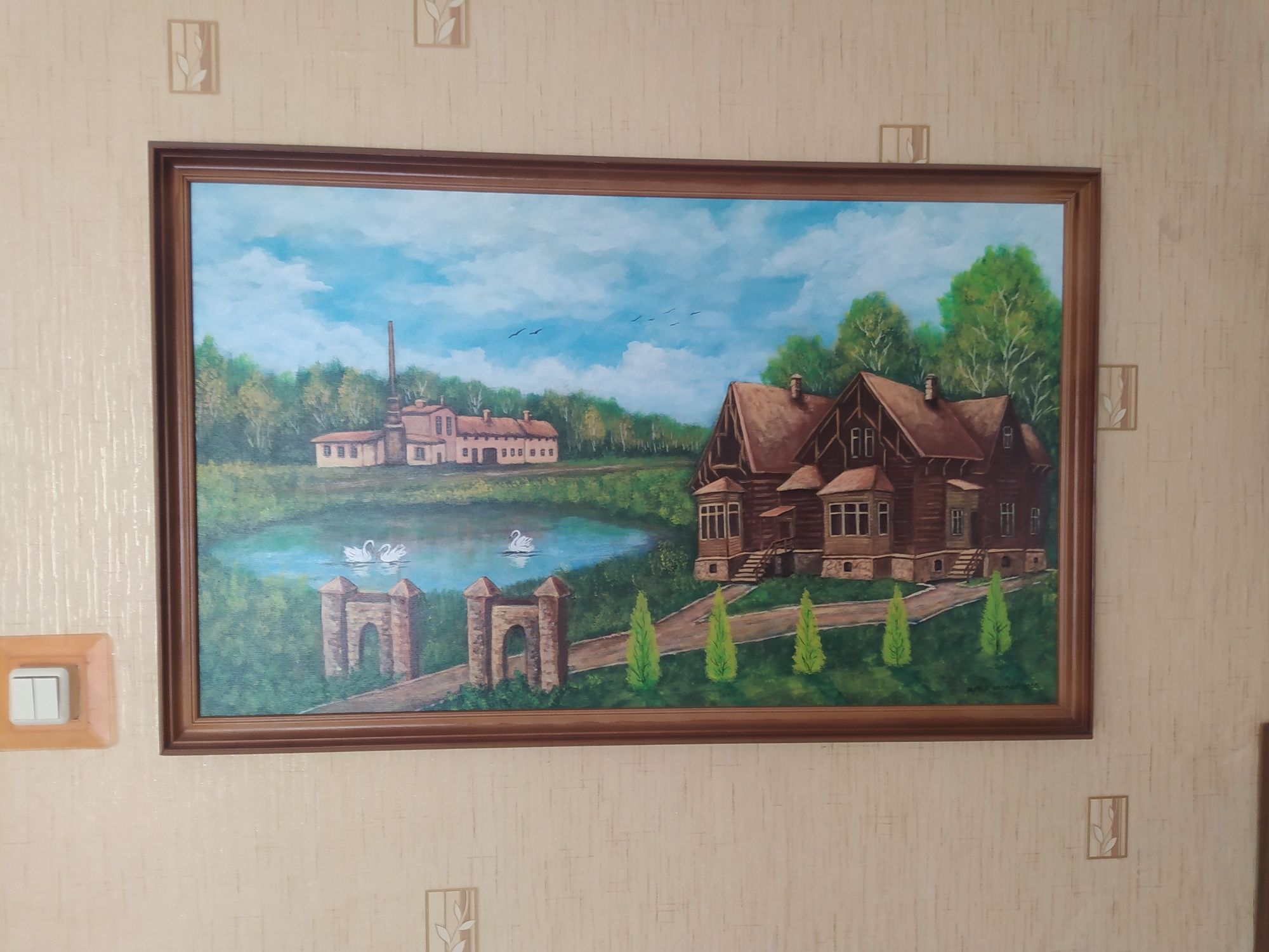 Piekne  duże olejne obrazy, recznie malowane.