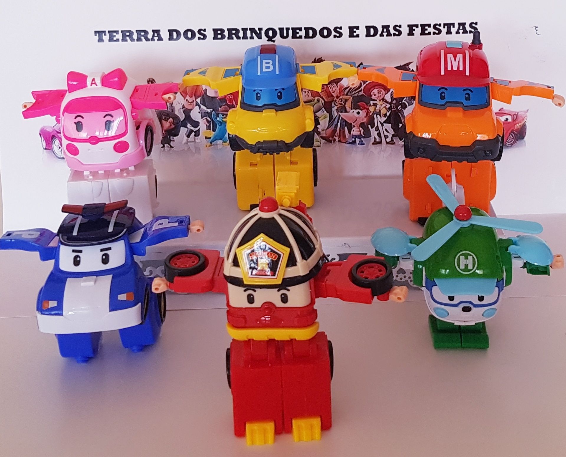 6 pcs Robocar Poli Grandes (Portes Incluidos)