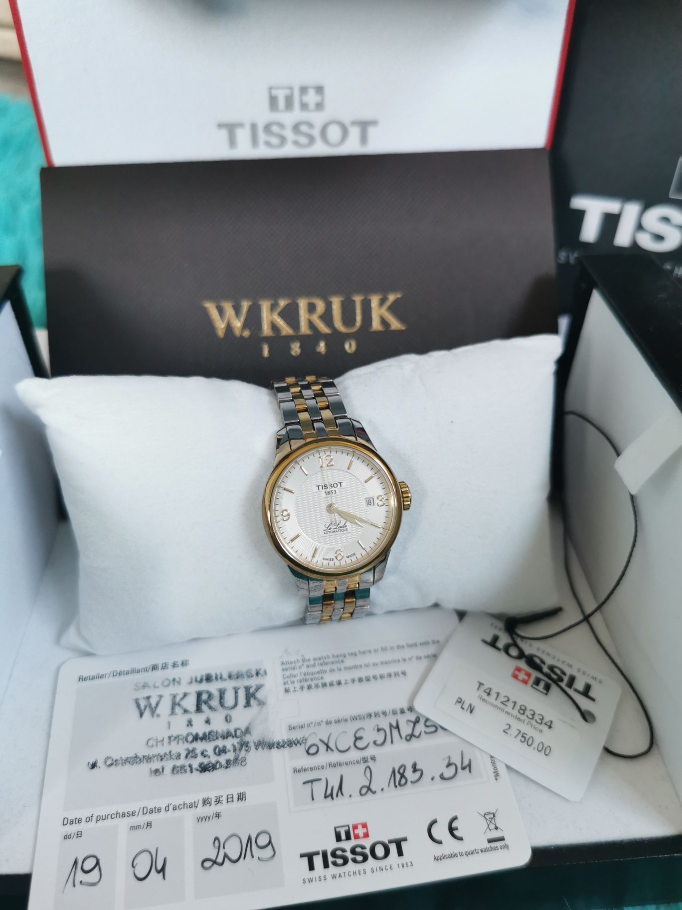 Damski Zegarek automatyczny TISSOT NR T41. 2.183.34 + ROTOMAT