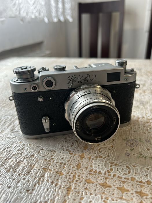 Radziecki aparat analogowy fotograficzny FED 2 futerał ZSRR