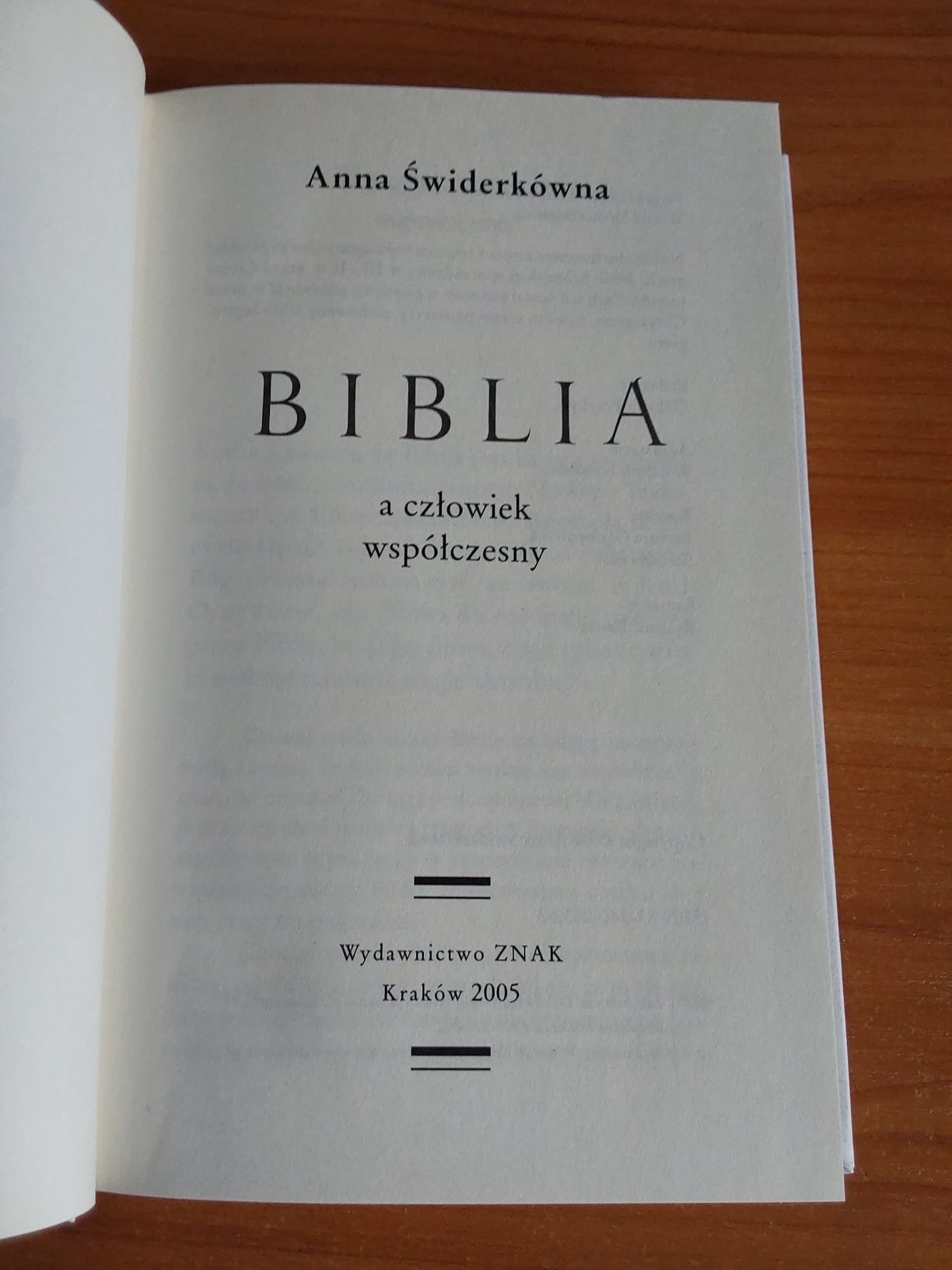 Biblia a człowiek współczesny - Anna Świderkówna