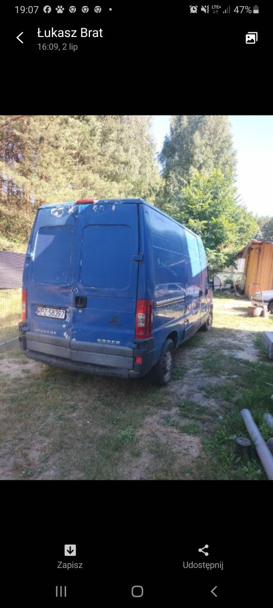 Peugeota Boxer 2,2 HDI, dostawczy do poprawek...
