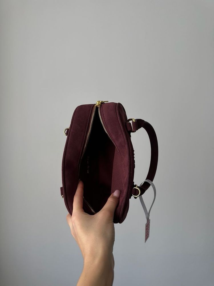 Torebka Miu Miu Arcadie Suede Bag Burgundy