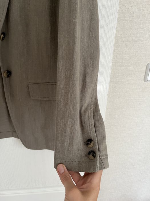 Marynarka lniana len Zara