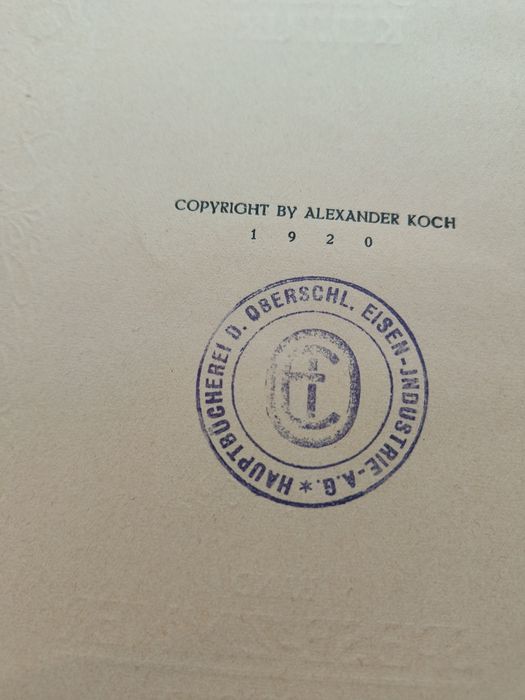 Oryginalna Przedwojenna Książka Alexander Koch's Meble Biedermeier