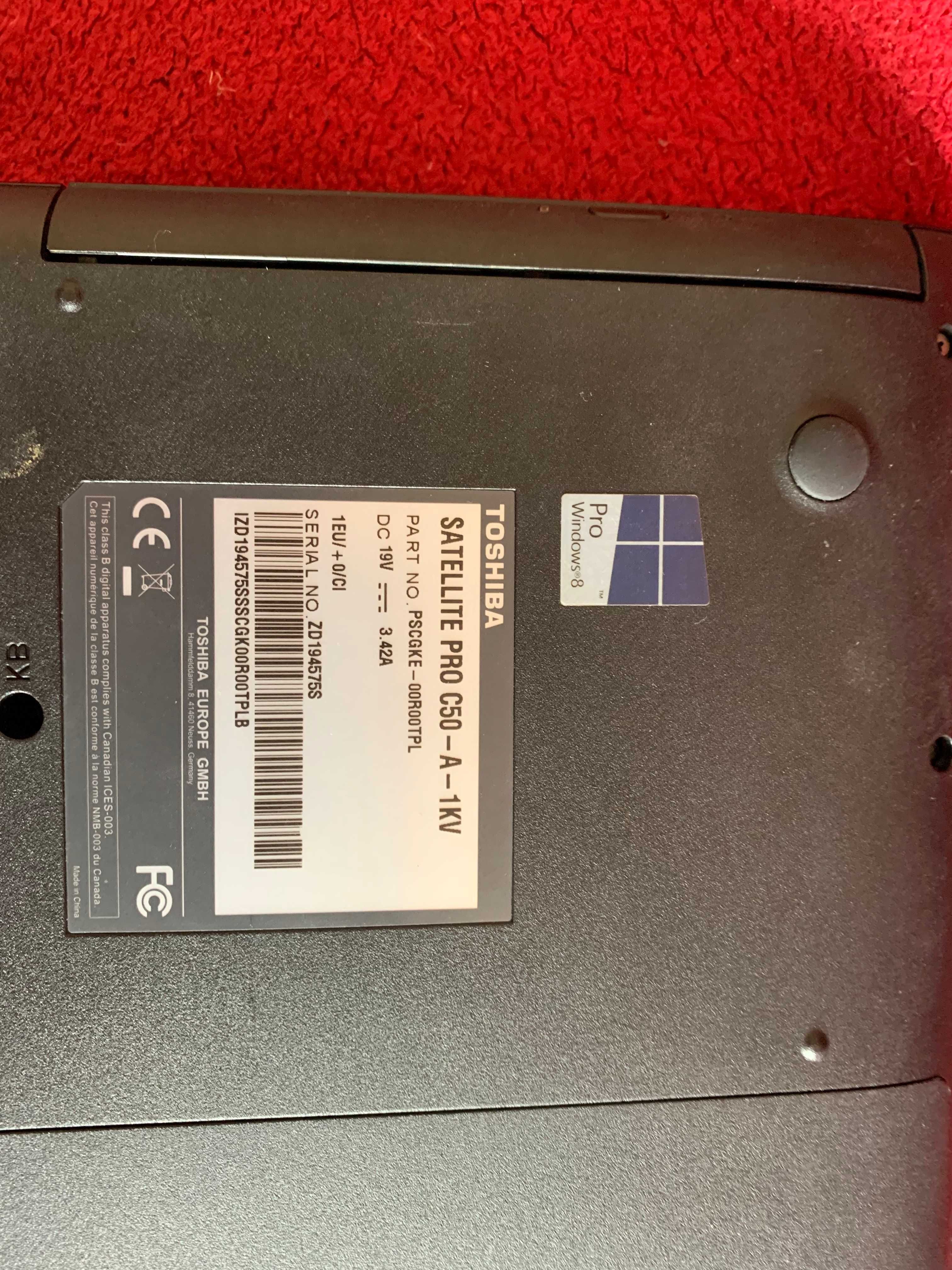 Laptop Toshiba Satellite Pro C-50-A-1KV i5 4Gen/8gb Ram/500Gb HDD W10
