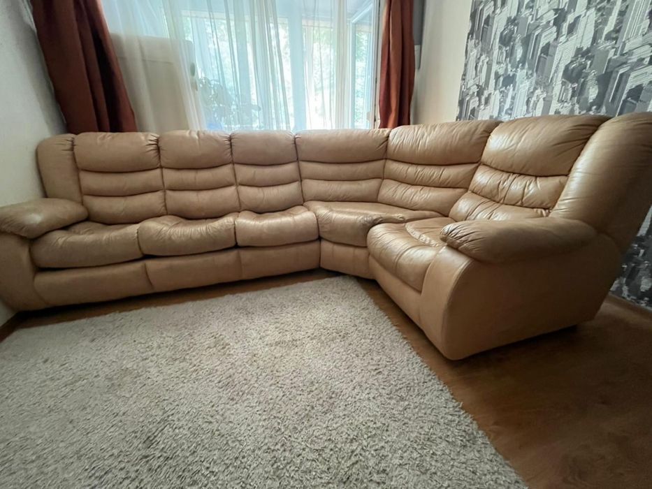 Диван кутовий шкіряний