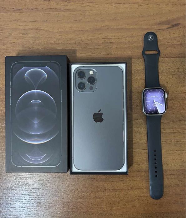 Iphone 12 pro max 128 Gb+ apple watch 8