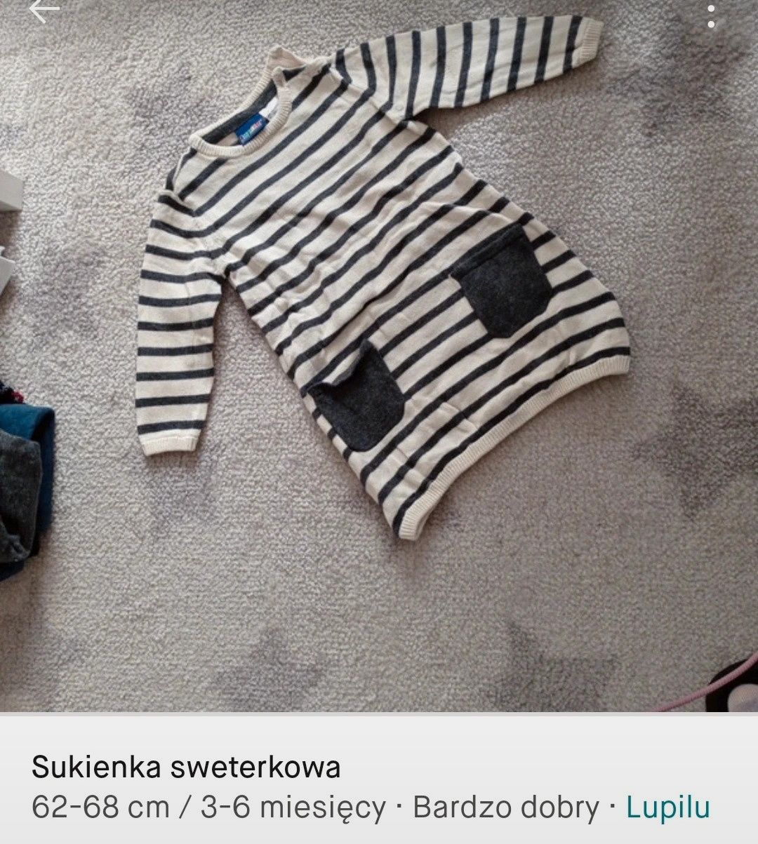 Sukienka sweterkowa Lupilu 62/68