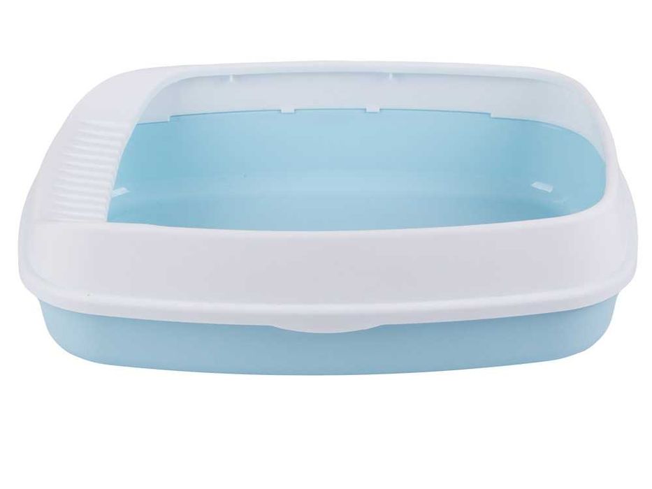 solidna kuweta dla kota otwarta z ramką na żwirek + łopatka duża