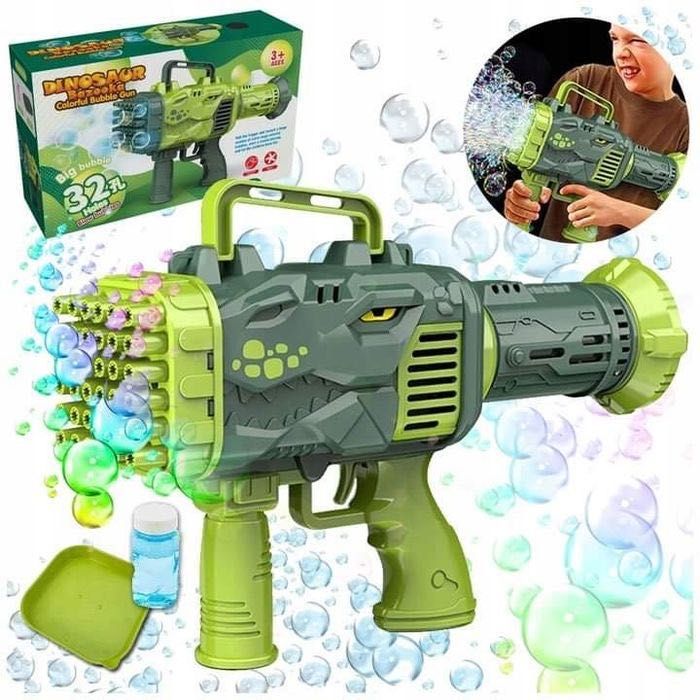 Pistolet do baniek mydlanych BAZOOKA Generator dla Dzieci + Płyn