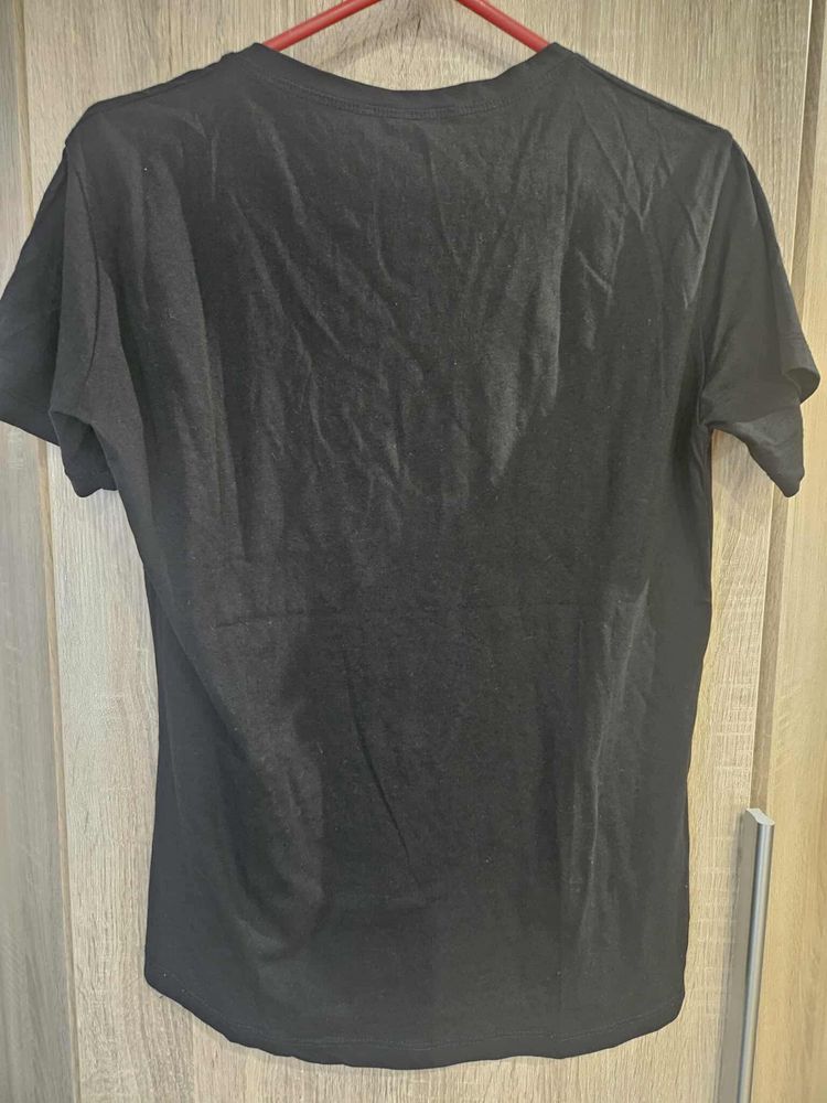 Czarna bluzka t-shirt z misiem S oqosh collection