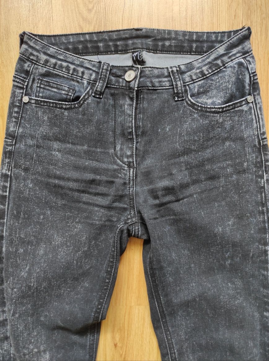 Spodnie jeansowe czarny marmurek Carry xs