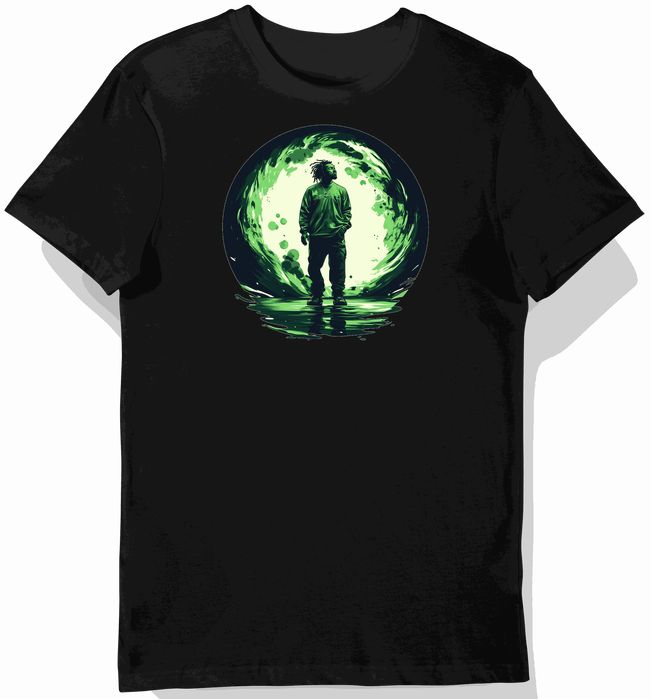 Koszulka męska czarna z nadrukiem hip-hopowym J Cole 3XL