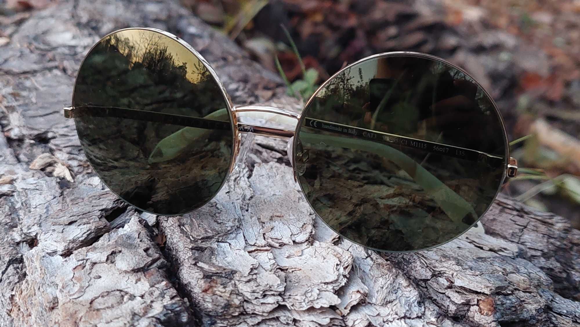 Damskie Okrągłe lustrzane okulary  VBS95 C01 Victoria Beckham!