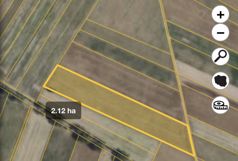 Dzialka gruntowa w Białaszewie 2.13 ha
