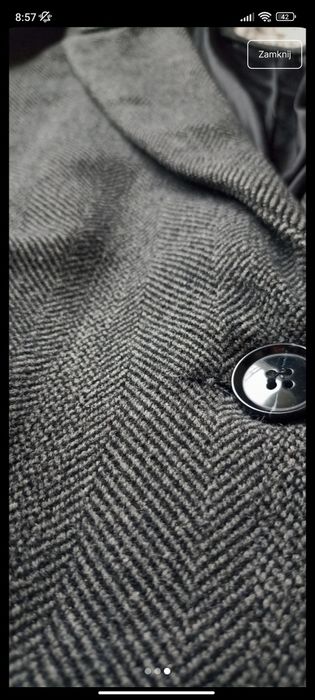 Płaszcz garniturowy w jodełkę Pull & Bear M