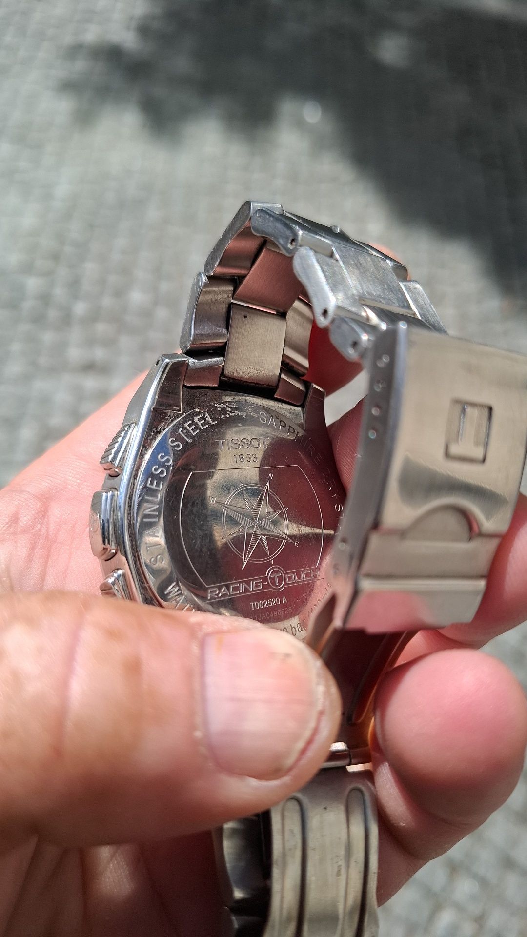 Relógio tissot tache caixa aco e bracelete ouriginal