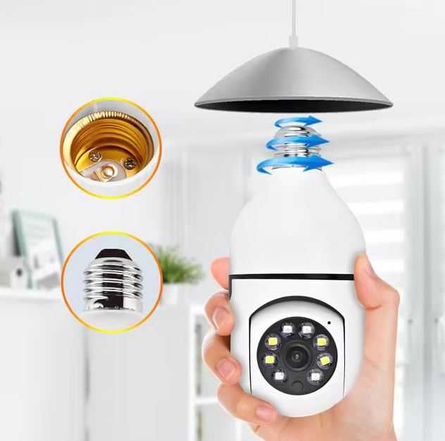 YIIot E27 – 2 kamery WiFi 2MP 5G w żarówce, noktowizor, auto-śledzenie