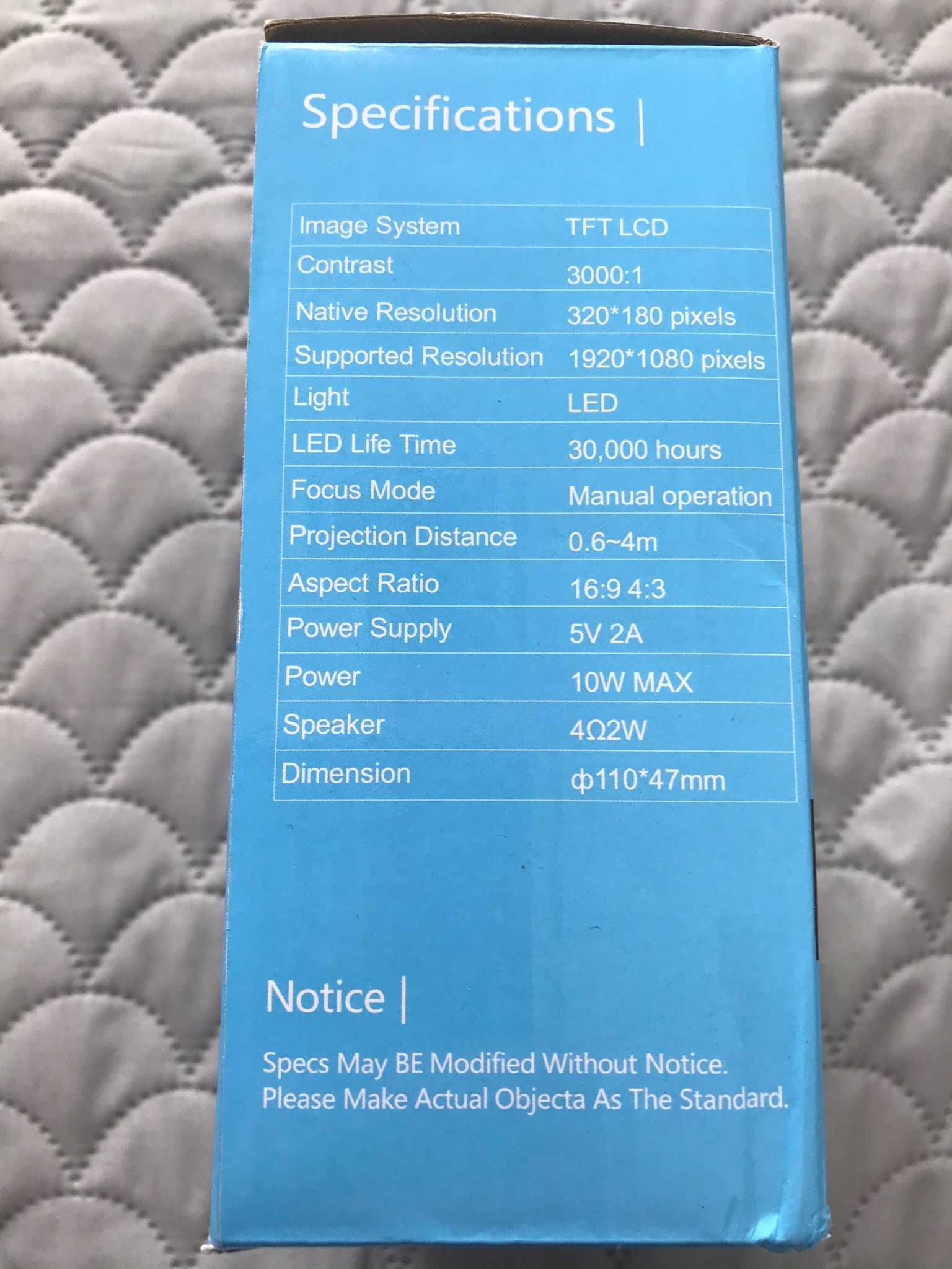 Mini projektor LED TFT LCD
