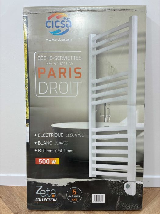 Toalheiro Elétrico Branco CICSA Zeta Paris 500W