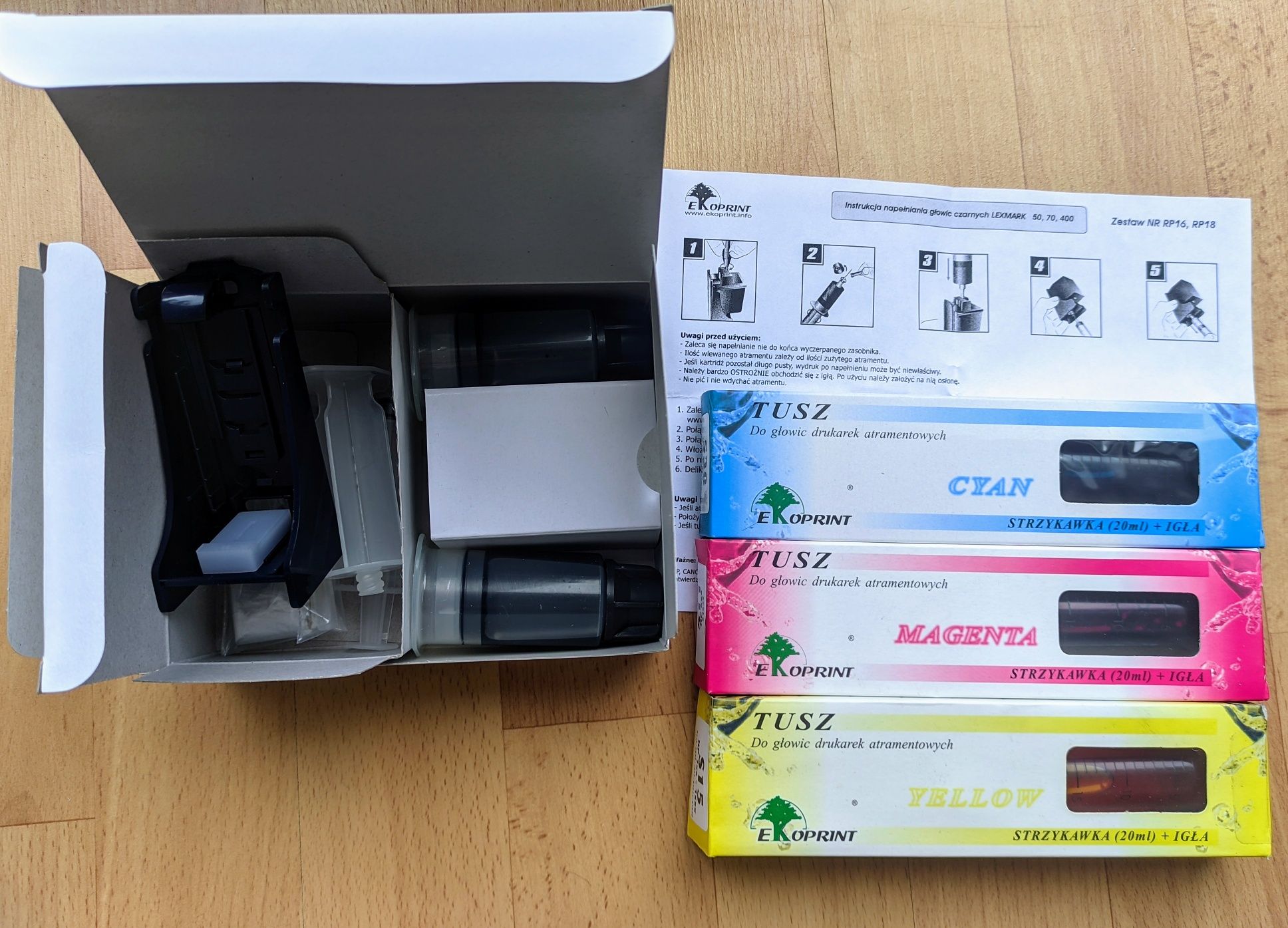 Tusz do drukarki Lexmark zestaw regeneracyjny