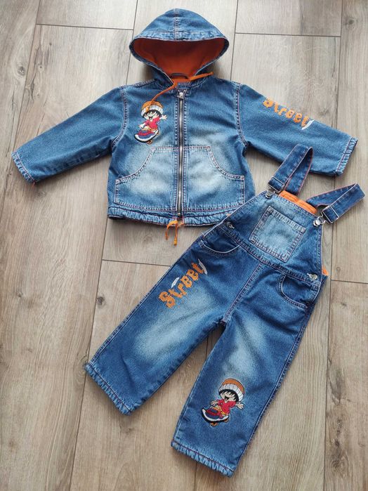 Шикарный Джинсовый костюм для мальчика Gee Jay 2 года , 92 см.