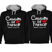 2 Sweatshirts com Capuz Pretas Casados de Fresco - Oferta de Portes