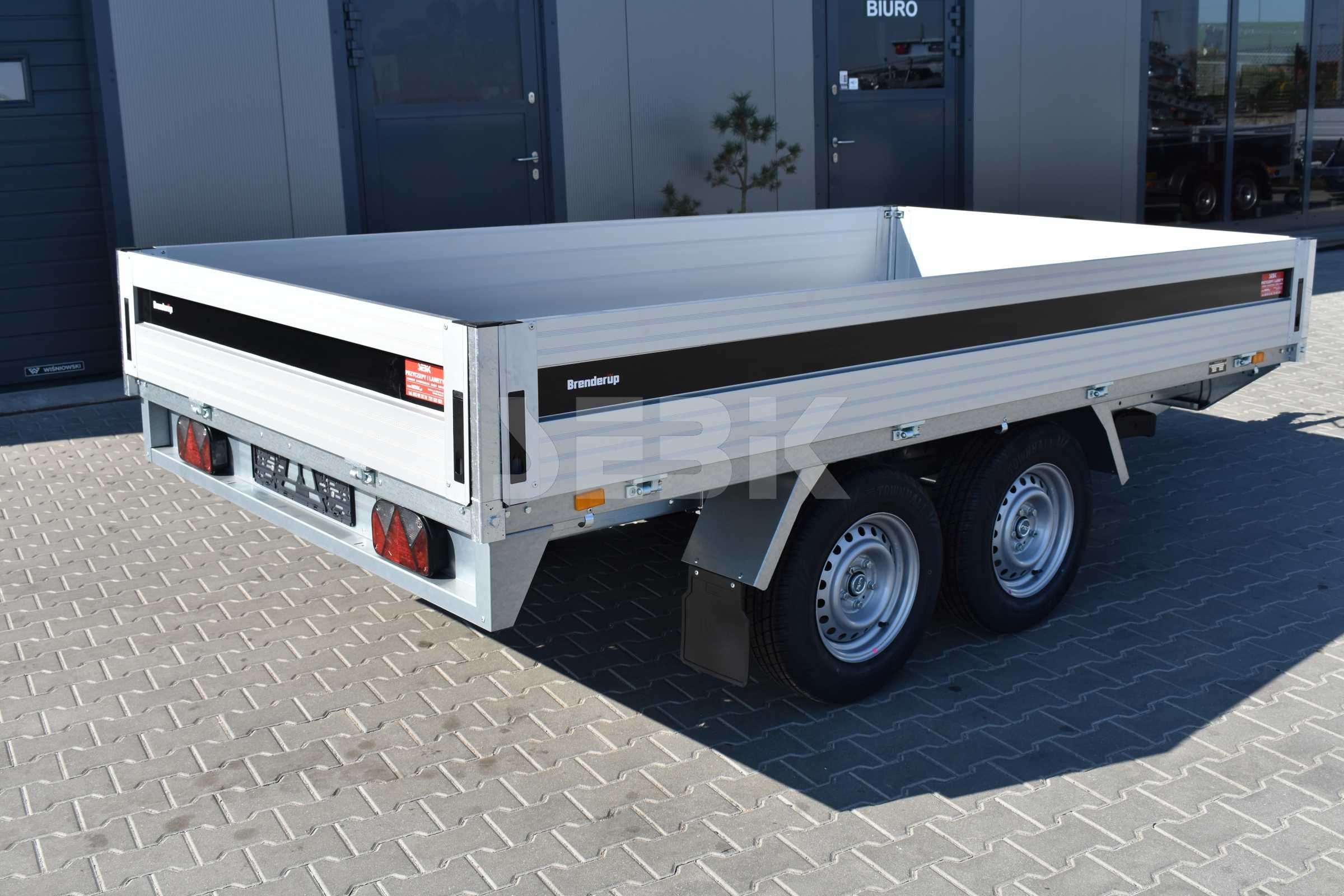 PRZYCZEPA TOWAROWA Brenderup 5325 burty ALU 2000kg platforma 325x180
