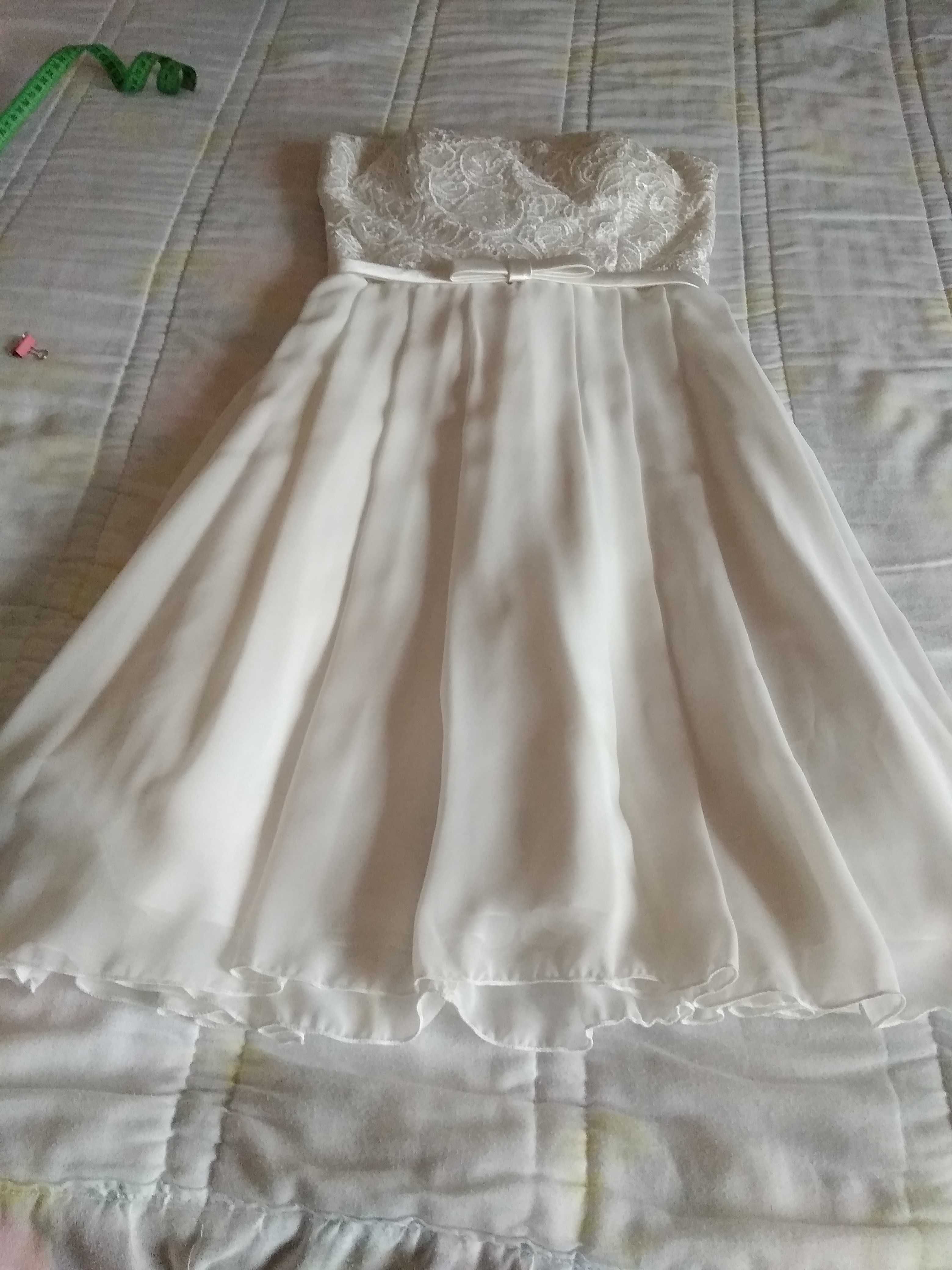 Vestido branco de ceromonia - tamanho do S ao L