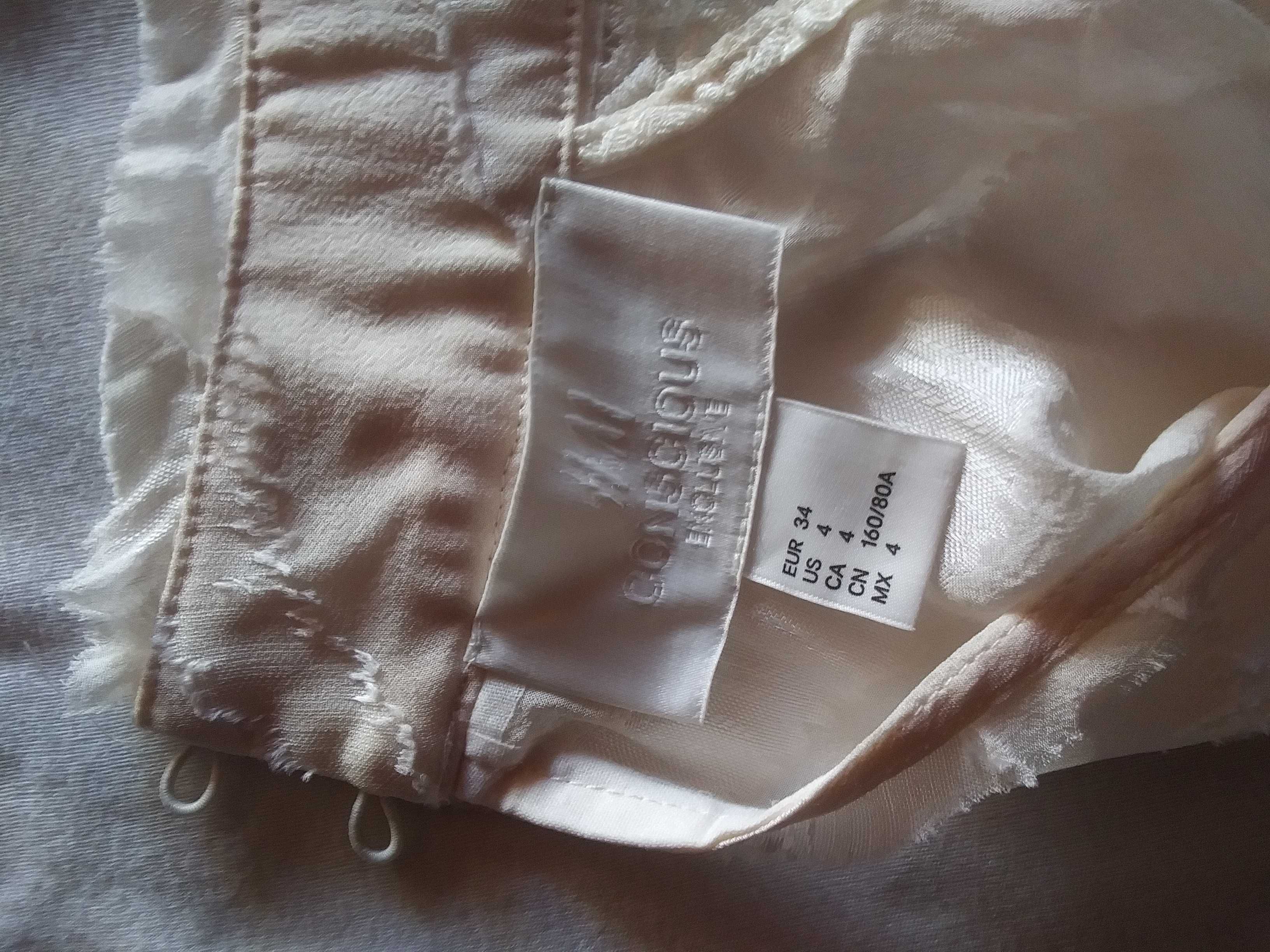 Bluzka H&M conscious kremowa ecru rozmiar xs