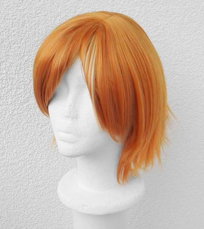 Ruda krótka peruka pomarańczowa wig Shinonome Akito Project Sekai