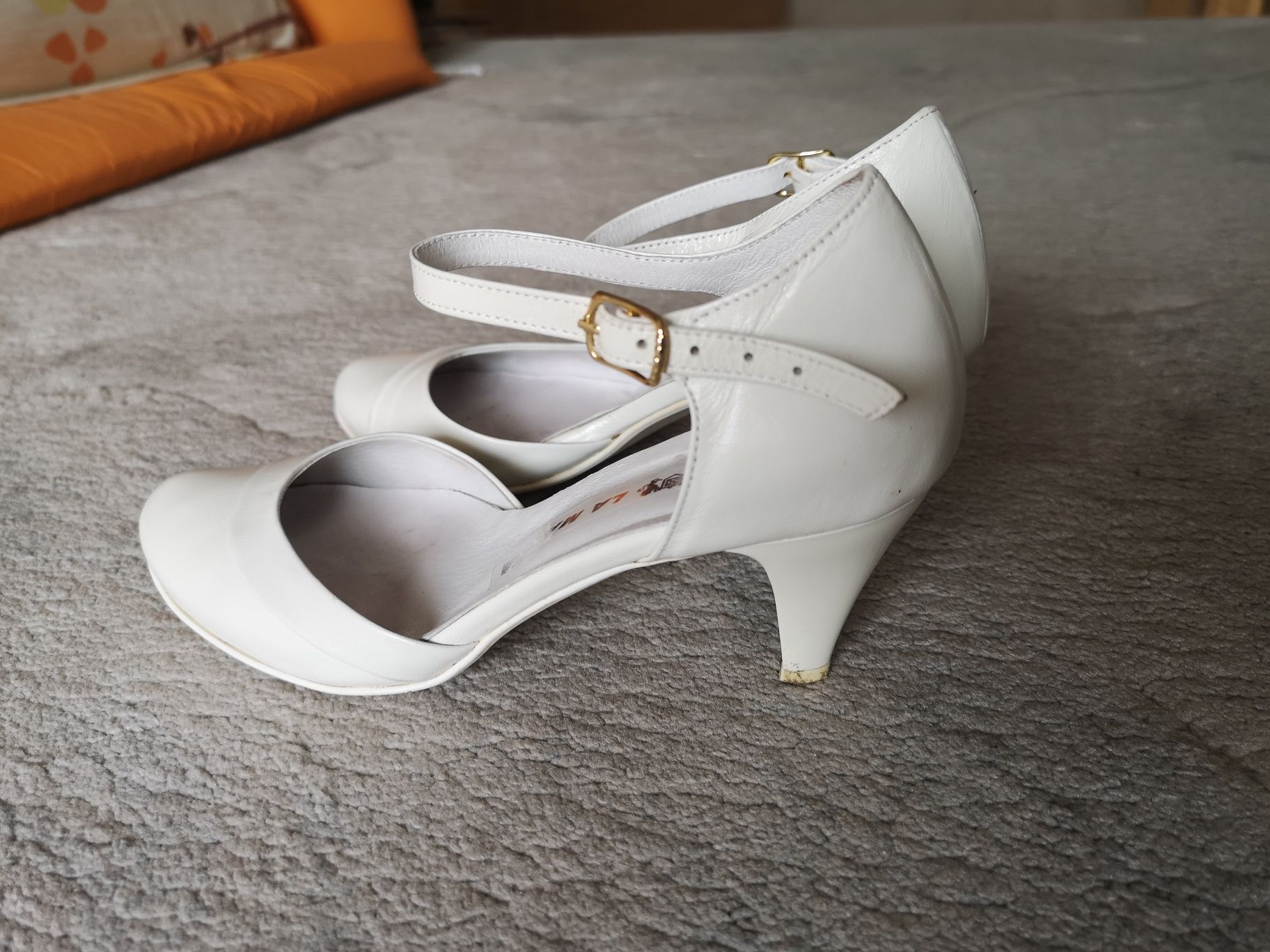 Buty ślubne białe ecrue
