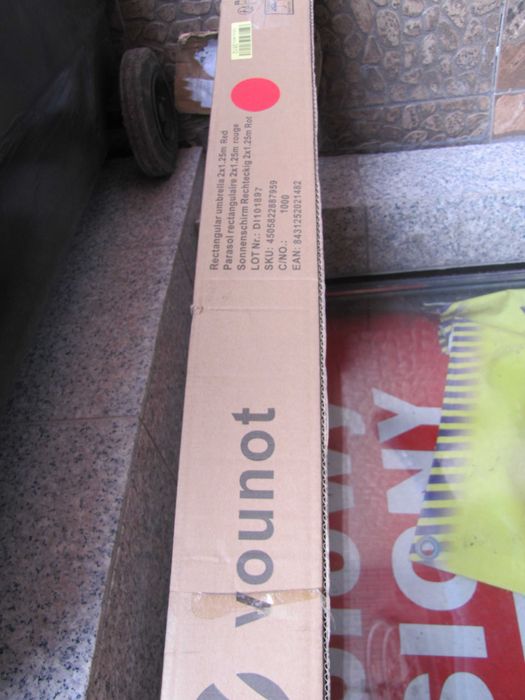 Parasol ogrodowy Prostokątny uchylny 200x125cm czerwony Vounot