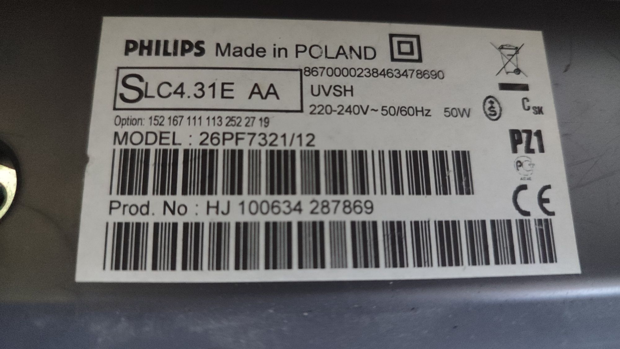 Telewizor Philips model 26PF7321/12
