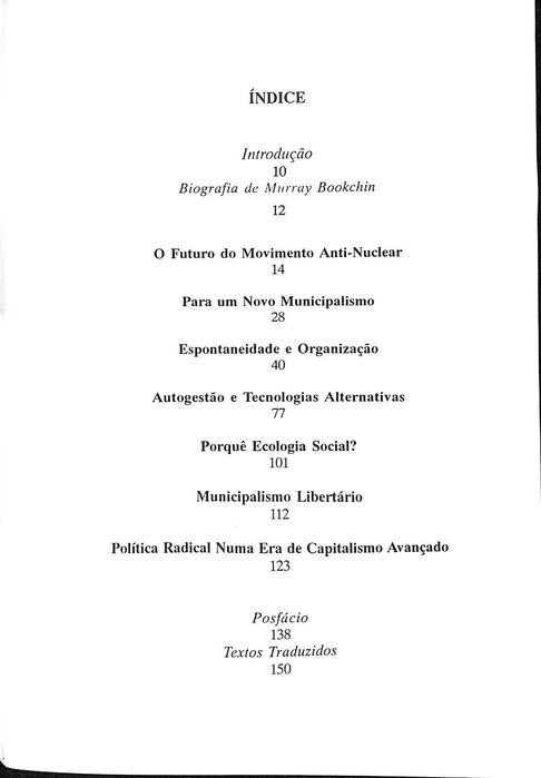 "Textos Dispersos" de Murray Bookchin [Novo]