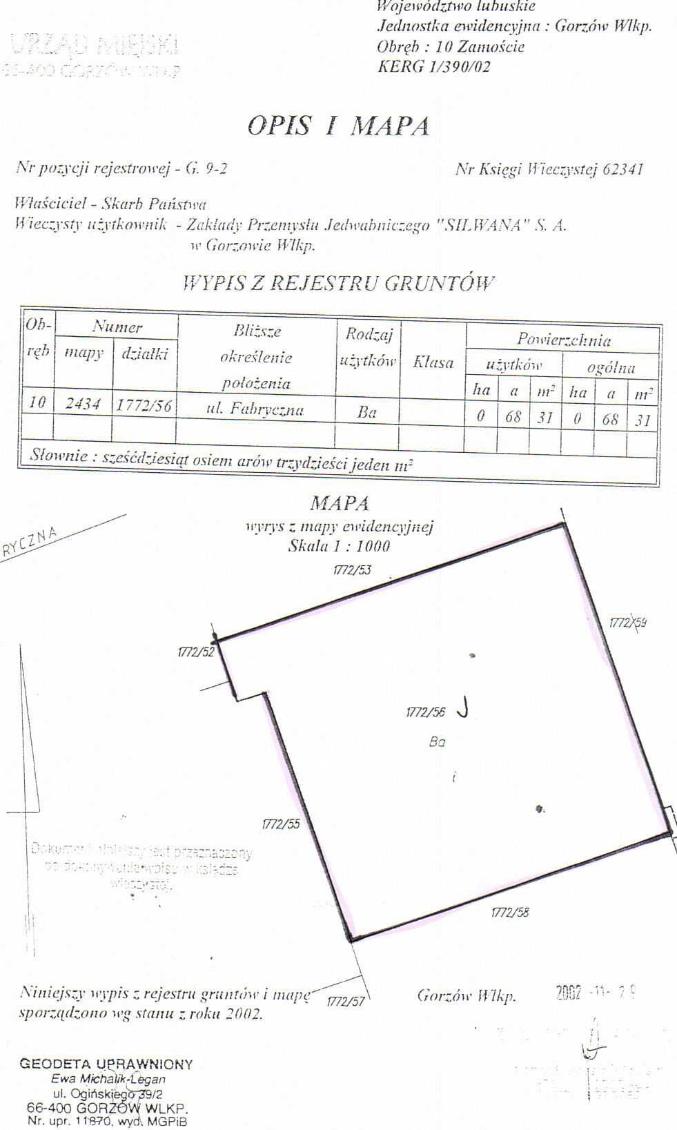 13000m2 w centrum Gorzowa  Place utwardzone Okazja tylko 130 zł za 1m2