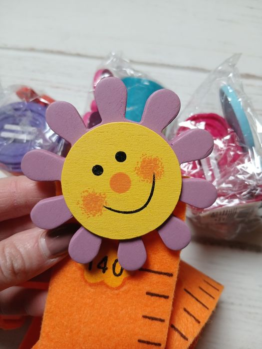 Miarki dekoracyjne dla dzieci 4 sztuki 140 cm kolorowe na filcu