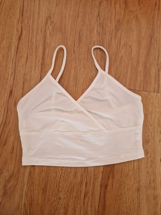 Biały crop top S