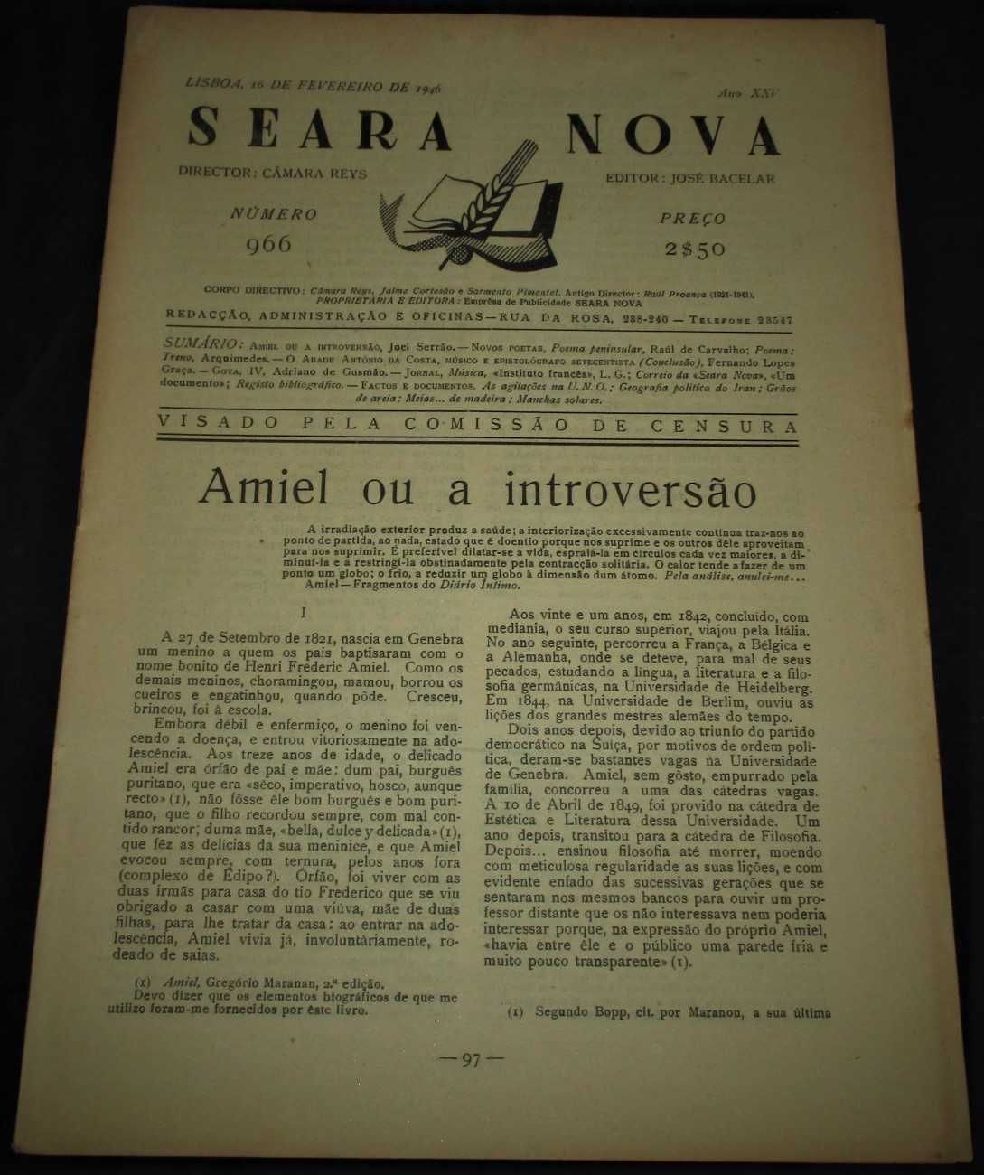 Seara Nova Ano XXV Número 966